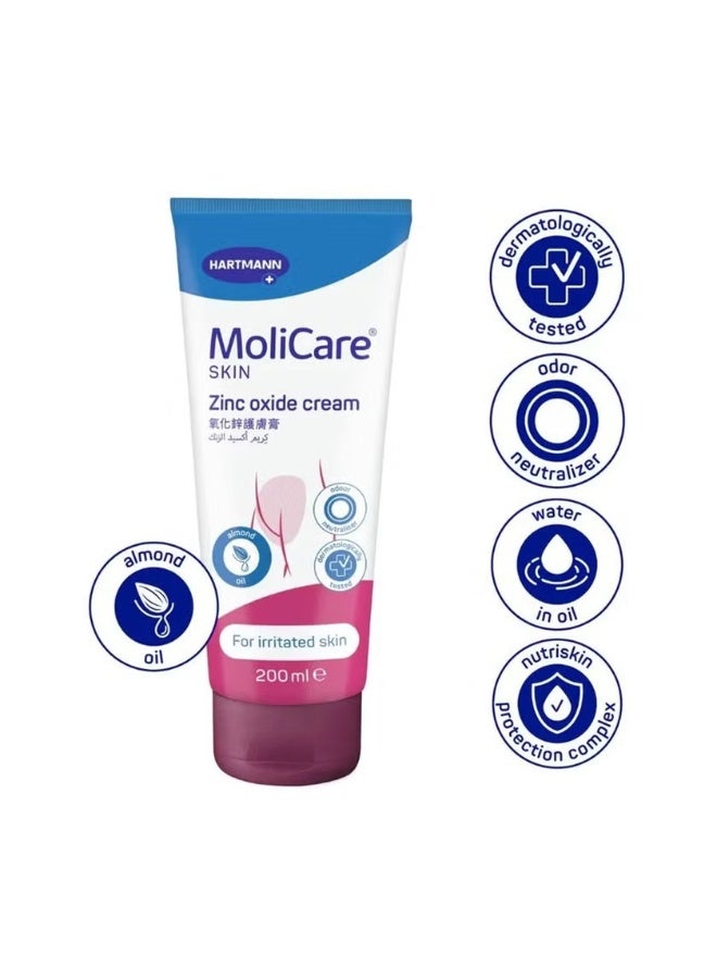 MoliCare Skin Zinc Oxide With Almond Oil For Irritated Skin 200 ml - Image 2